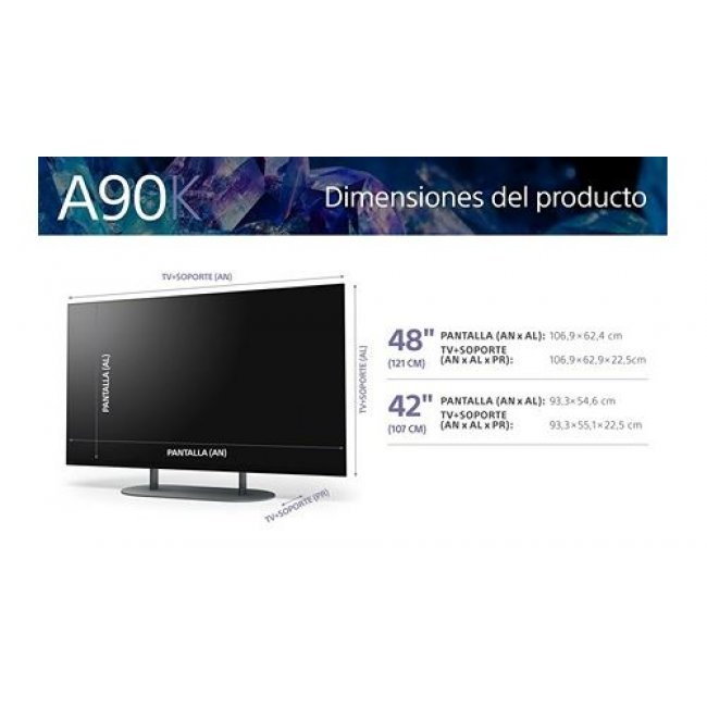 TV OLED 42'' Sony Bravia XR-42A90K 4K UHD HDR Smart Tv