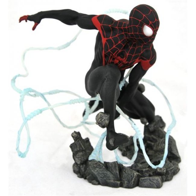 Figura Diamond Marvel Diorama Spiderman Miles Morales 23cm