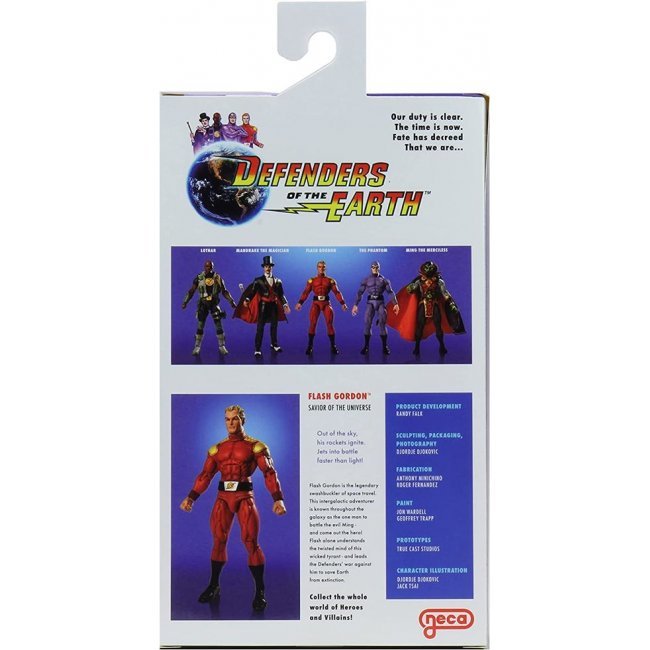 Figura NECA Defensores de la Tierra Flash Gordon 18cm