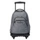 Mochila escolar Totto con ruedas Renglones gris metálico