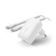 Cargador de pared Belkin Boost Charge USB-C PD 30 W + Cable USB-C Blanco