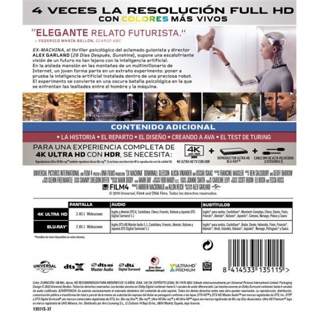 Ex_Machina - UHD + Blu-ray