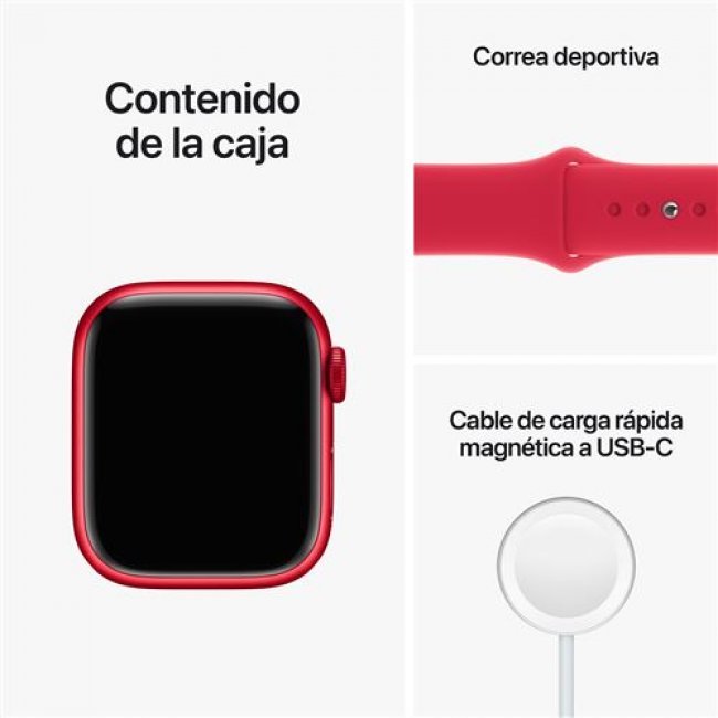 Apple Watch S8 41mm LTE Caja de aluminio (PRODUCT)RED y correa deportiva (PRODUCT)RED