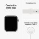 Apple Watch S8 41mm LTE Caja de acero inoxidable Plata y correa deportiva Blanco