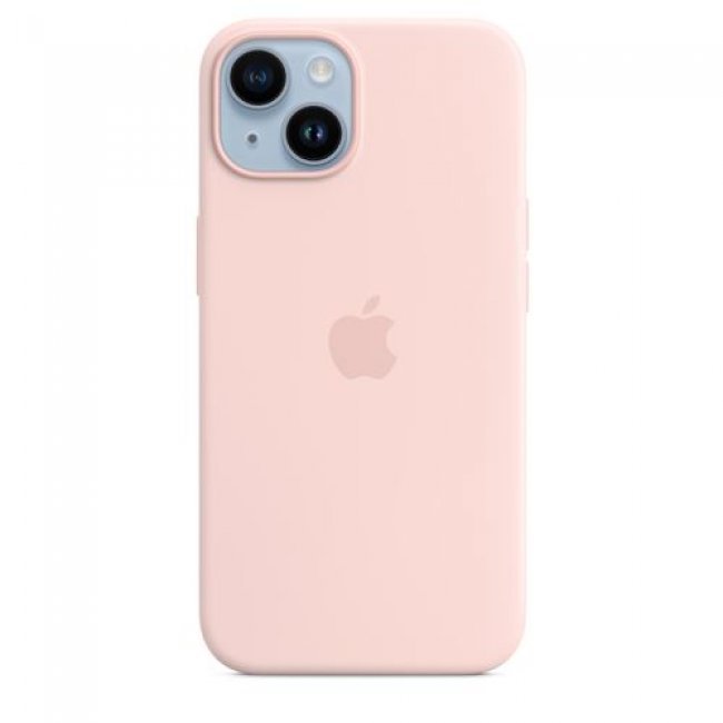 Funda de silicona Apple con MagSafe Rosa tiza para iPhone 14