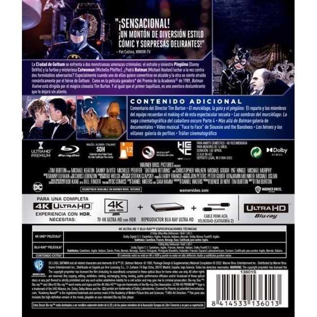 Batman vuelve  - UHD + Blu-ray