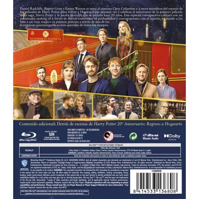 Harry Potter 20 aniversario: Regreso a Hogwarts - Blu-ray