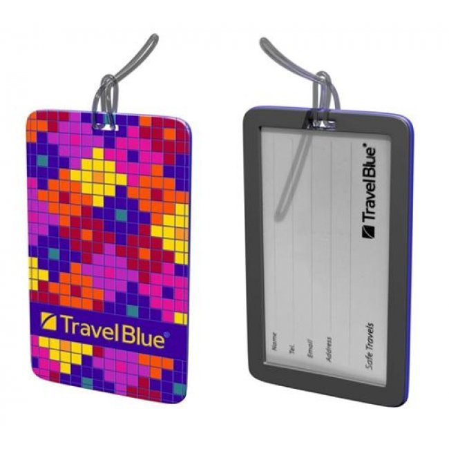 Etiqueta de identificación Travel Blue Puzzle