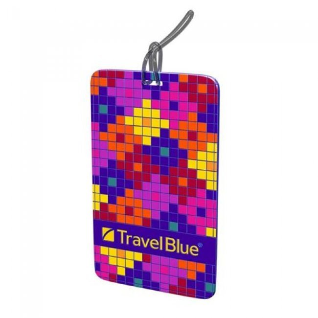 Etiqueta de identificación Travel Blue Puzzle