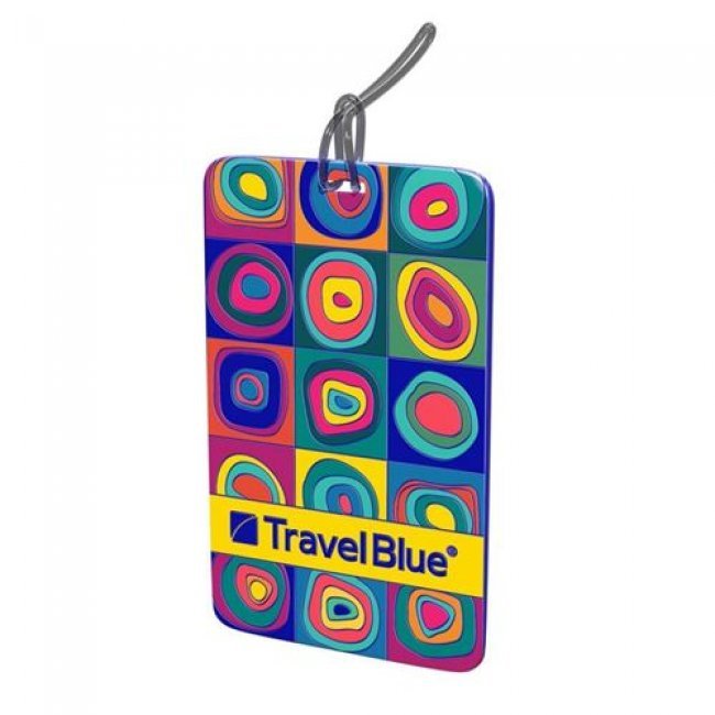 Etiqueta de identificación Travel Blue Cuadrados