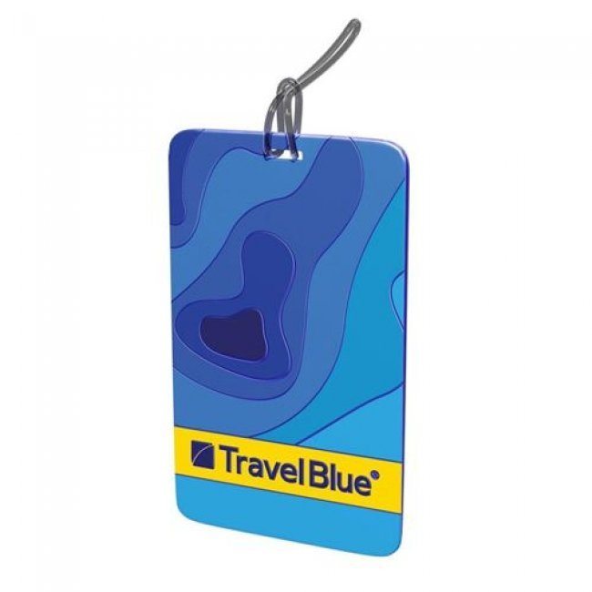 Etiqueta de identificación Travel Blue Mapa