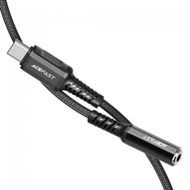 Cable de audio Acefast C1-07 USB-C a 3,5 mm Negro