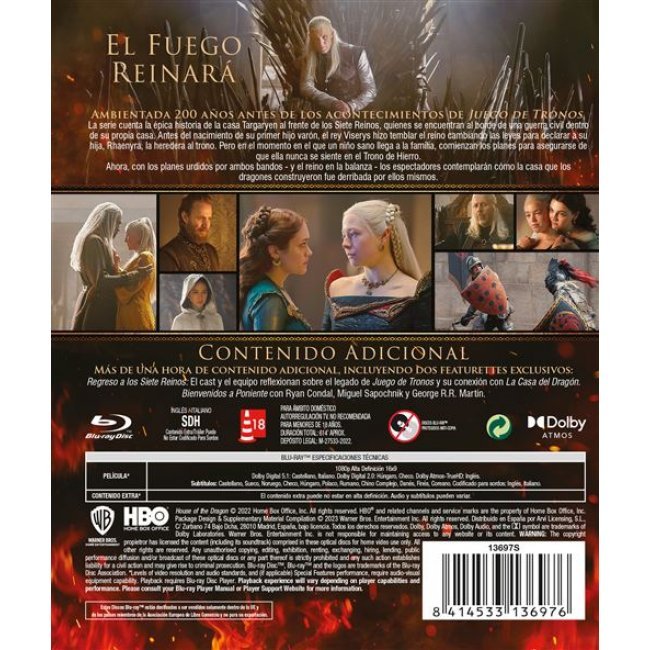 Pack La Casa del Dragón Temporada 1 - Blu-ray