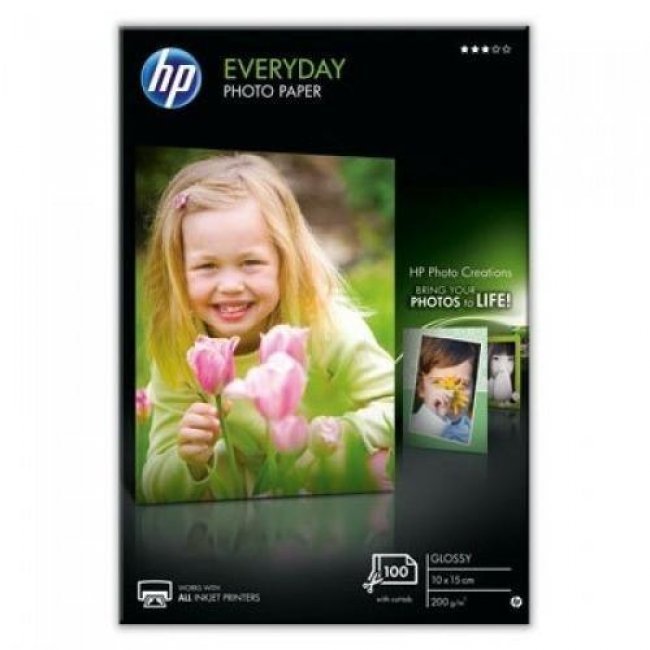 HP Papel Fotográfico Brillante Everyday - 100 hojas/10 x 15 cm
