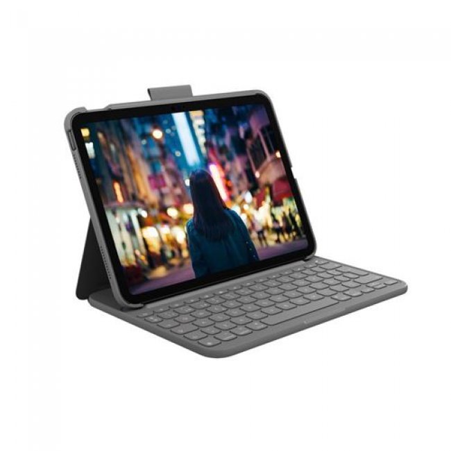 Funda con teclado Logitech Slim Folio Gris para iPad 10,9''