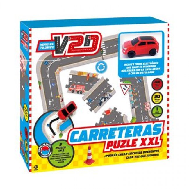 Puzzle XXL infinito Imagiland - Carreteras + coche