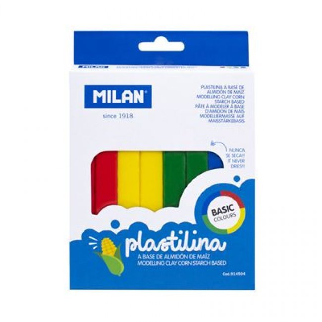 Caja Milan con 4 barras de plastilina de colores