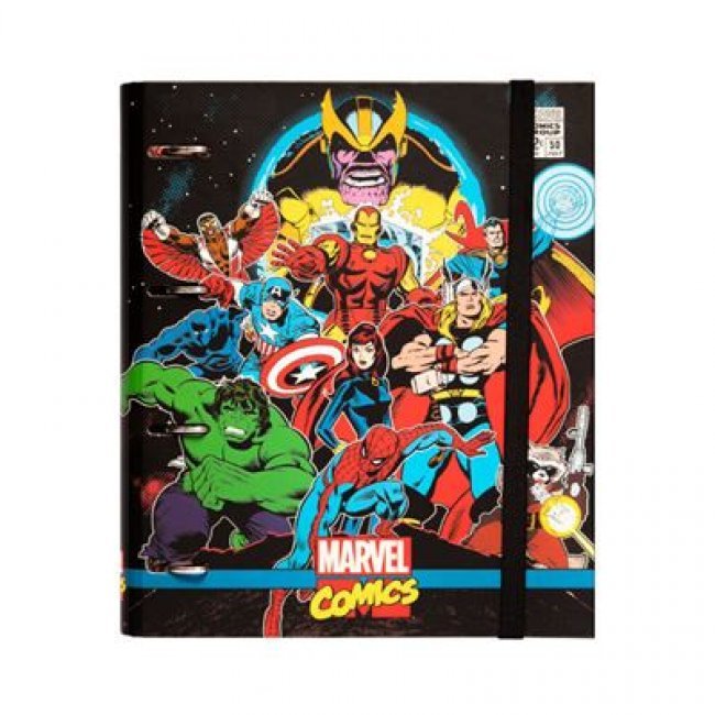 Carpeblock Erik 4 anillas troquelada Marvel Cómics Avengers