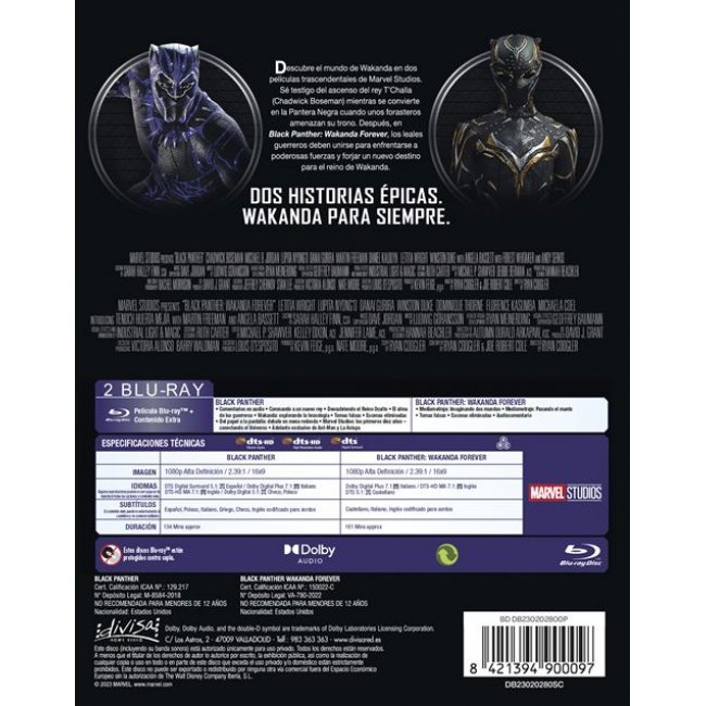 Pack Black Panther 1 y 2 - Blu-Ray