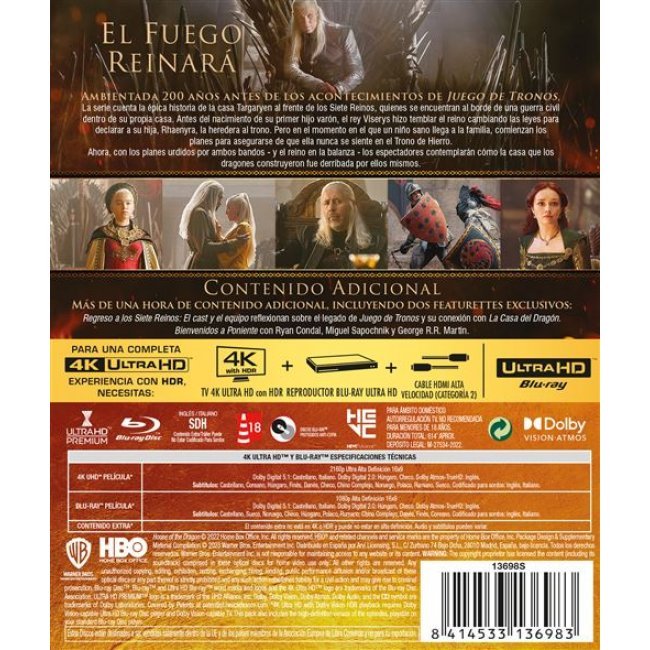 La casa del dragón Temporada 1 - UHD + Blu-ray