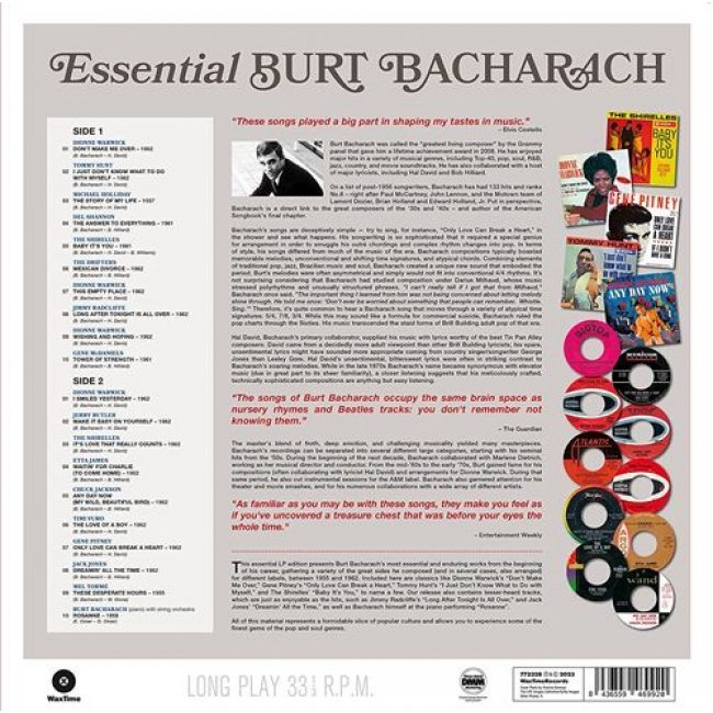 Essential Burt Bacharach. Celebrating 95 Years - Vinilo