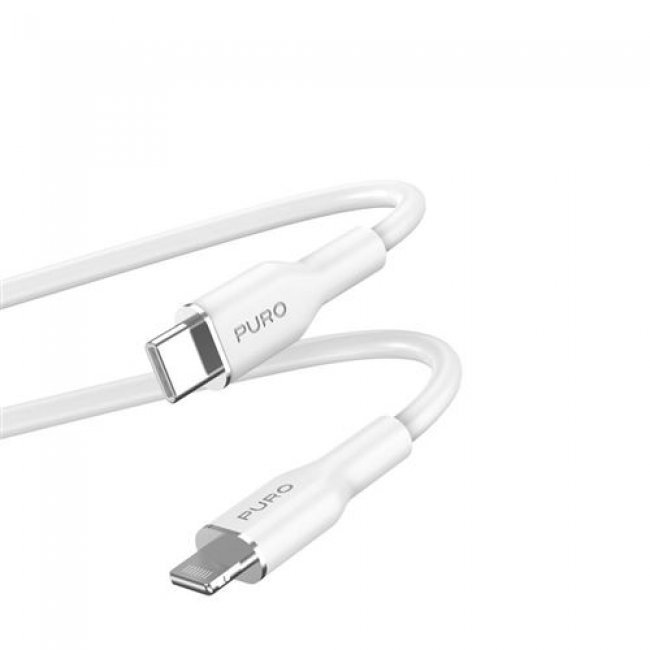 Cable Puro Soft USB-C a Lightning Blanco 1,5 m