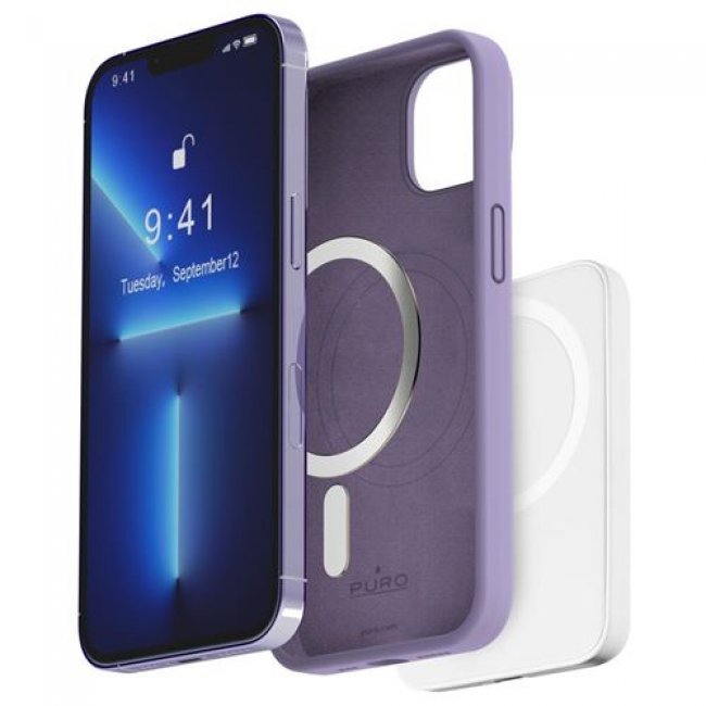 Funda Puro Icon Magsafe Lavanda para iPhone 13/14