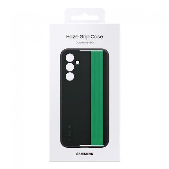 Funda con correa Samsung Haze Grip Negro/Verde para Galaxy A54