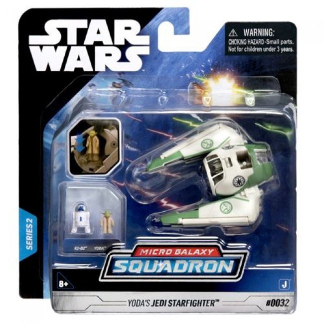 Figura Micro Galaxy Squadron Star Wars Nave Estelar de Yoda 8cm