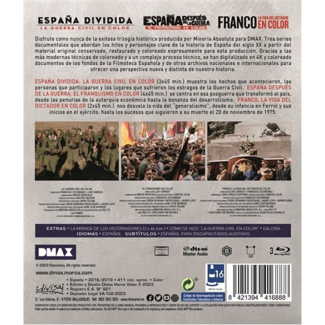 España Dividida: La Trilogía En Color Pack - Blu-ray