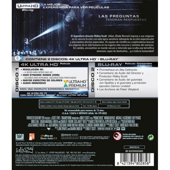Prometheus - UHD + Blu-ray