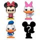 Set 4 figuras Funko Bitty Pop Disney Minnie + Daisy + Donald + Figura Sorpresa 2cm