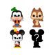Set 4 figuras Funko Bitty Pop Disney Goofy + Chip + Minnie + Figura Sorpresa 2cm