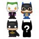 Set 4 figuas Funko Bitty Pop DC Joker + Batgirl + Batman + Figura Sorpresa 2cm