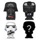 Set 4 figuras Funko Bitty Pop Star Wars Piloto TIE + Stormtrooper + Darth Vader + Figura Sorpresa 2cm