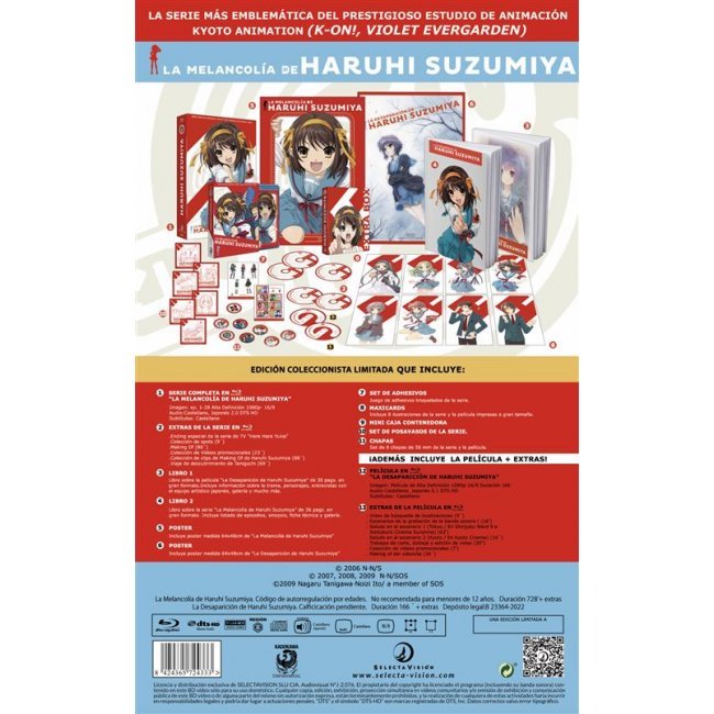 La Melancolía De Haruhi Suzumiya Edición Coleccionista A4 - Blu-ray