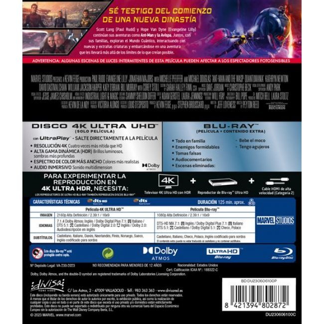 Ant-Man y la Avispa: Quantumanía - UHD + Blu-ray