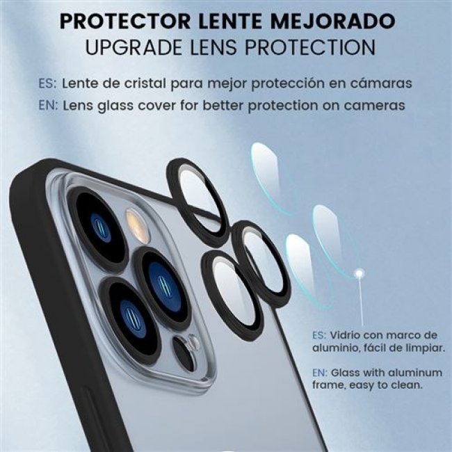 Funda 4-ok Cover Lens MagSafe Negro para iPhone 13