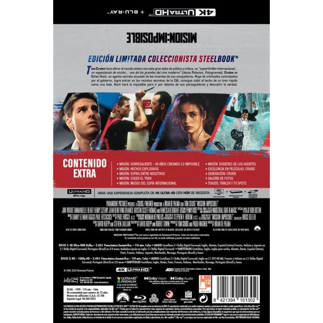 Misión Imposible - Steelbook UHD + Blu-ray