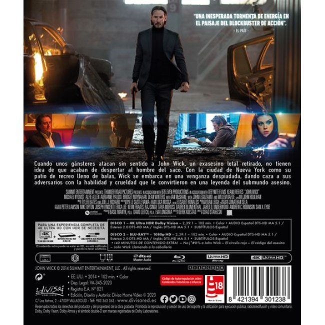 John Wick (Otro Día Para Matar) -  UHD + Blu-ray