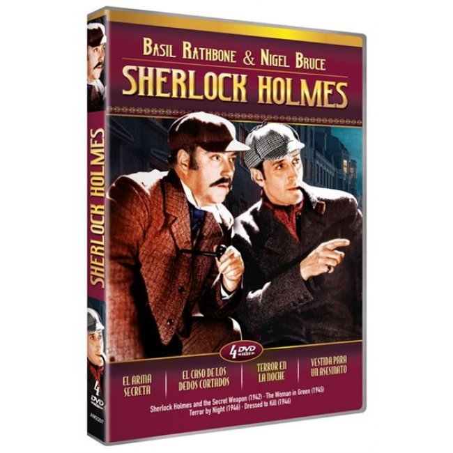 Pack Sherlock Holmes de Basil Rathbone y Nigel Bruce 4 películas - DVD