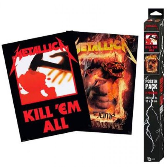 Set 2 póster Metallica Chibi
