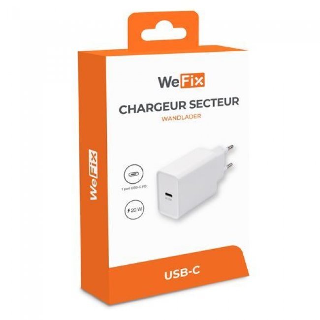 Cargador Wefix AC-250M3 20W USB-C Blanco