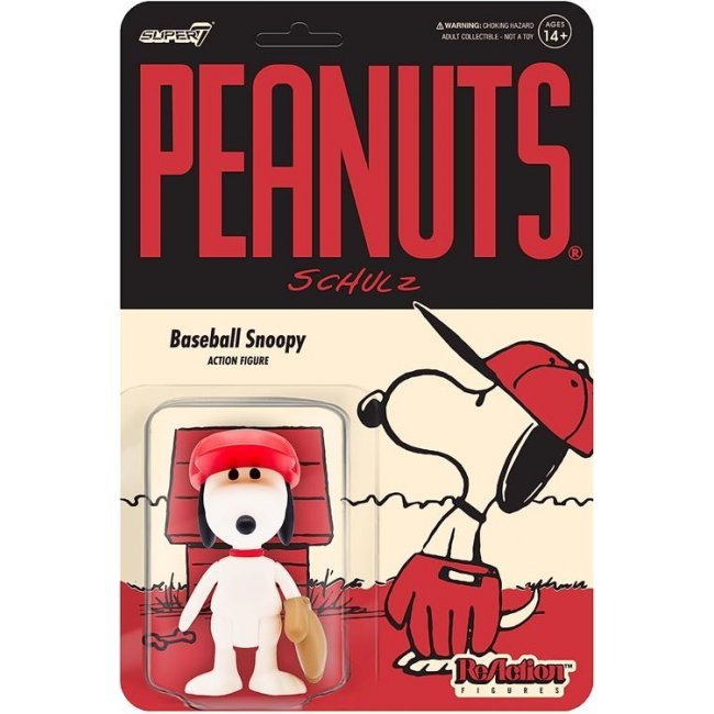 Figura Super7 Snoopy Jugador de Baseball 10cm