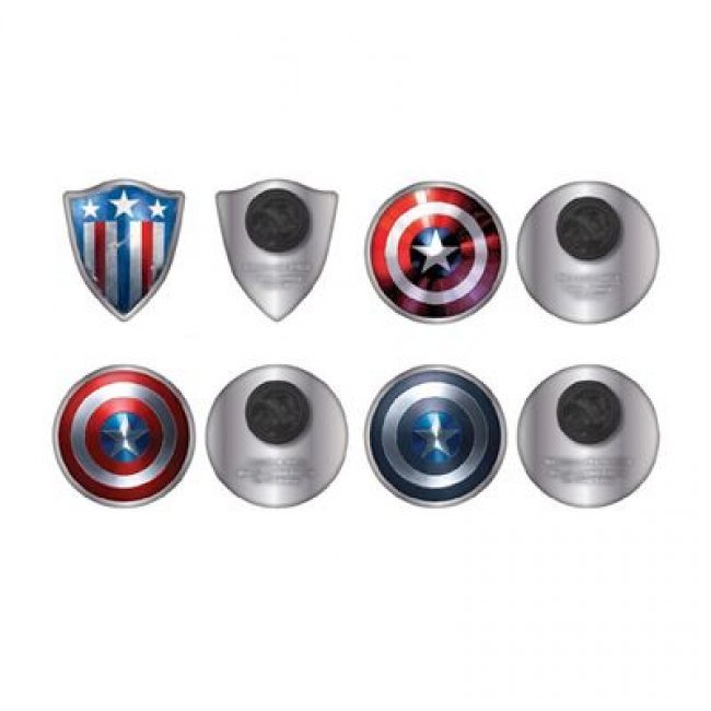 Set de 4 pin Marvel Escudos del Capitán América