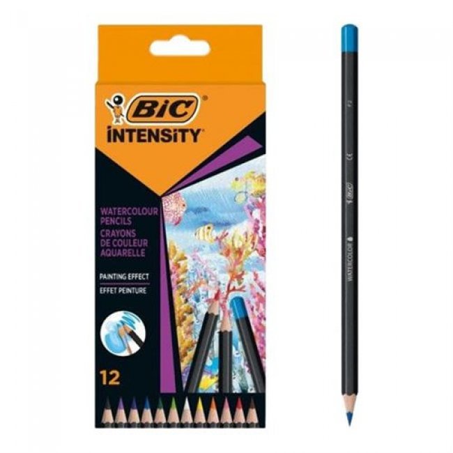 Pack de 12 Lápices de colores Acuarelables BIC Intensity