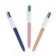 Set 3 bolígrafos BIC de 4 colores Wood Style punta media