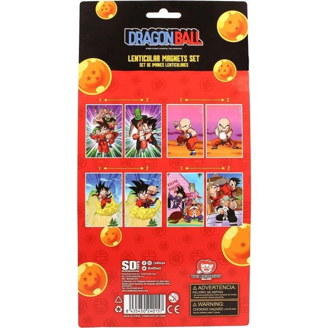 Set de 4 imanes lenticulares Dragon Ball