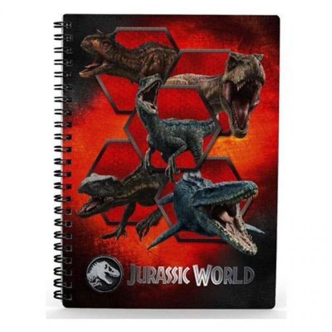 Libreta efecto 3D Jurassic World Carnivorous