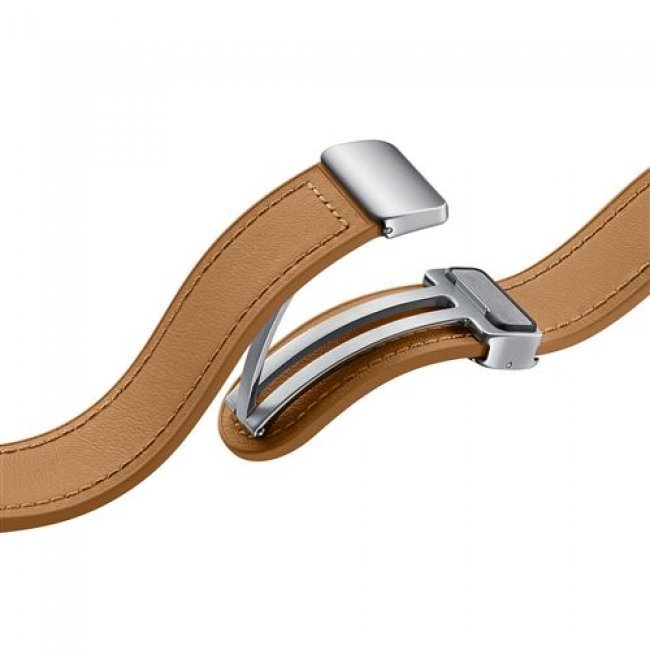 Correa de piel Samsung D-Buckle Hybrid Eco Camel para Galaxy Watch 6 / 6 Classic - Talla S/M